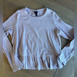 art class Ribbed Long Sleeve Top - Light Pink